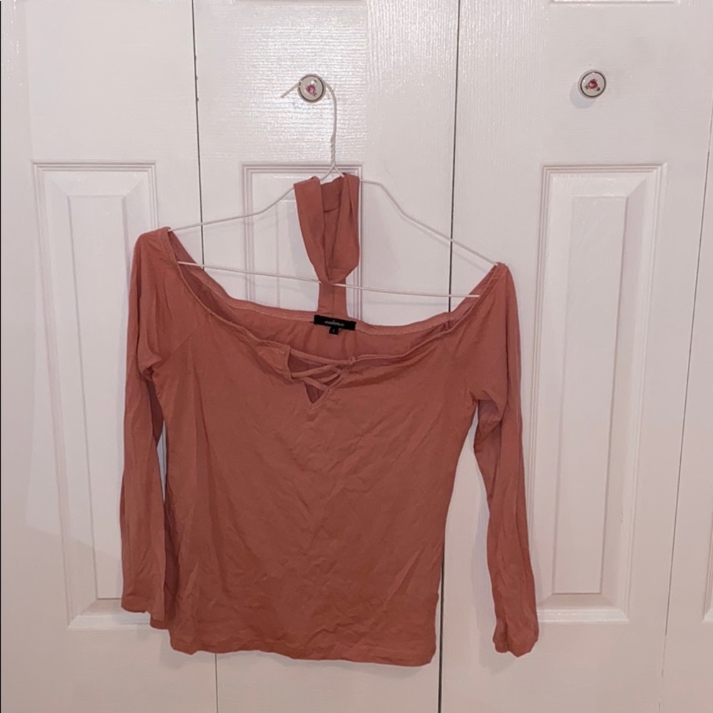 Light Pink Over the Shoulder Top